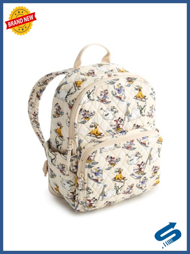 Premium Cotton Small Banbury Backpack Quilted, 7x12x5 In, Zip Closure